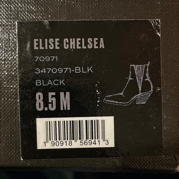 Frye Black Leather Ankle Elise Chelsea
